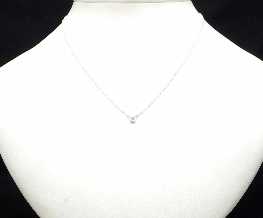 TIFFANYCo Tiffany by the Yard Necklace Silver Aquamarine